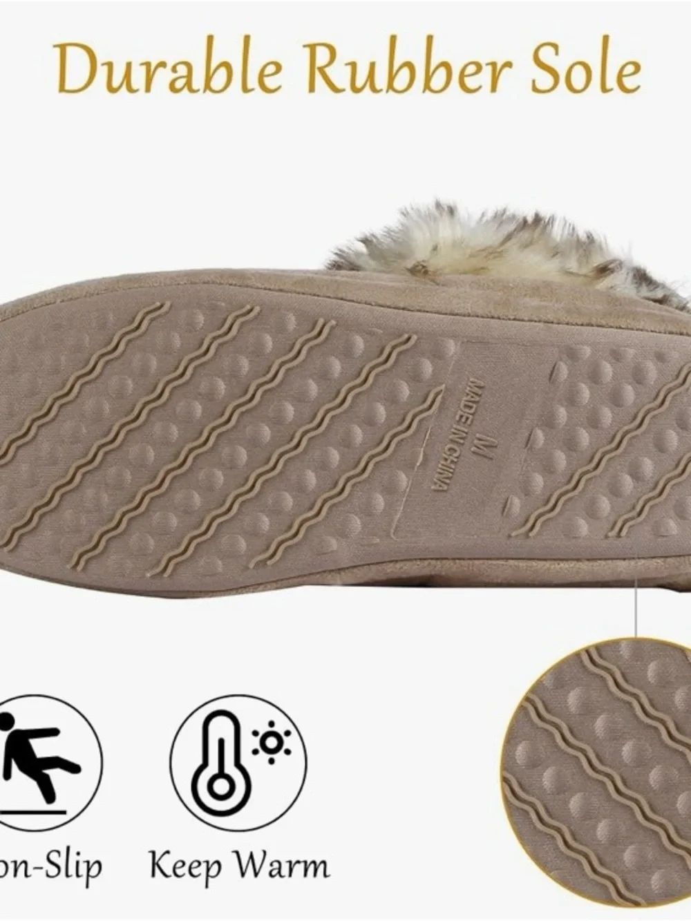 NWT Cozy Faux-Fur Pom Pom Slippers
